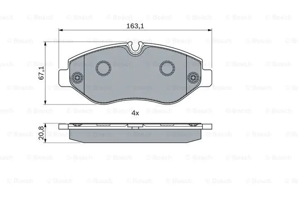 Brake Pad Set, disc brake (0 986 494 121)