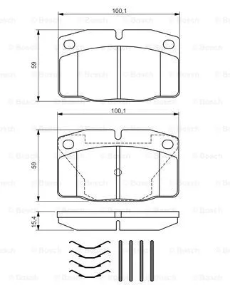 Brake Pad Set, disc brake (0 986 469 390)
