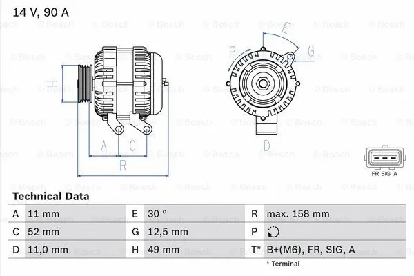 Alternator (0 986 049 121)