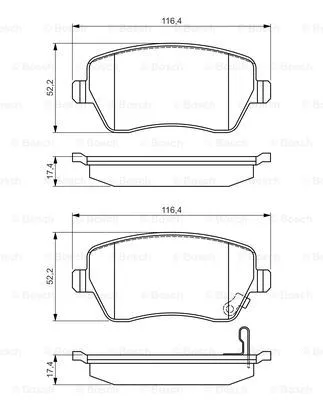 Brake Pad Set, disc brake (0 986 494 573)