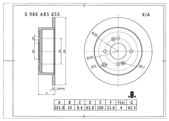 Brake Disc (0 986 AB5 655)