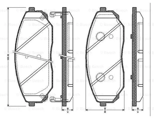 Brake Pad Set, disc brake (0 986 TB2 461)