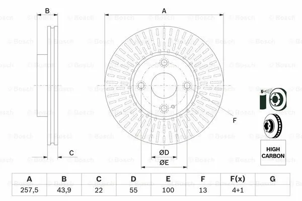 Brake Disc (0 986 479 E56)