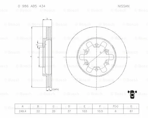 Brake Disc (0 986 AB5 434)