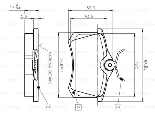 Brake Pad Set, disc brake (0 986 TB2 137)
