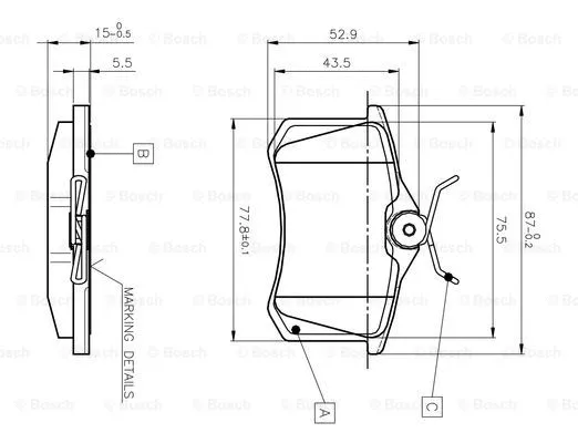 Brake Pad Set, disc brake (0 986 TB2 012)