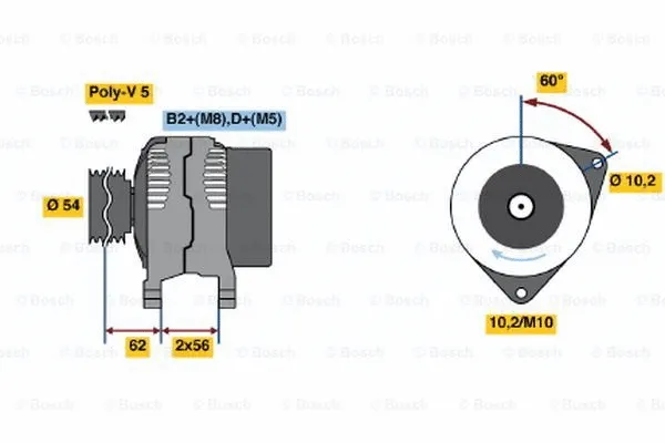 Alternator (0 124 225 041)