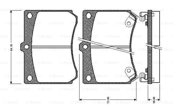 Brake Pad Set, disc brake (0 986 TB2 186)