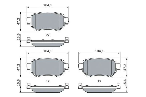 Brake Pad Set, disc brake (0 986 460 010)