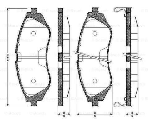 Brake Pad Set, disc brake (0 986 TB2 317)