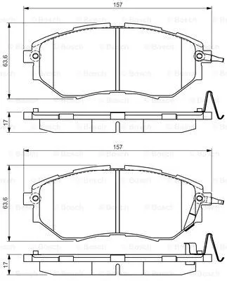 Brake Pad Set, disc brake (0 986 495 156)