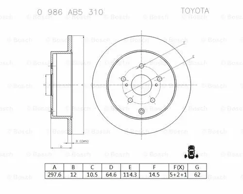 Brake Disc (0 986 AB5 310)