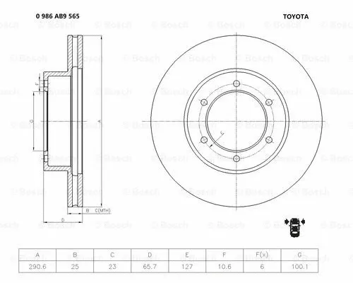 Brake Disc (0 986 AB9 565)
