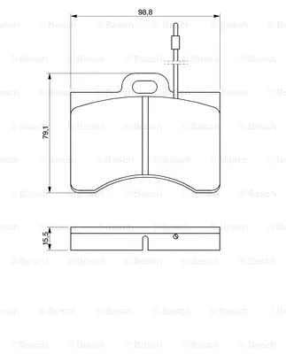 Brake Pad Set, disc brake (0 986 463 561)