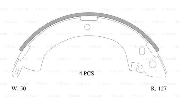 Brake Shoe Set (0 986 AB0 828)