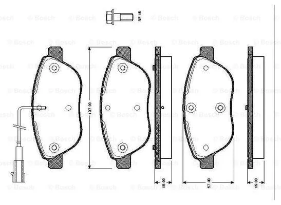 Brake Pad Set, disc brake (0 986 TB2 415)