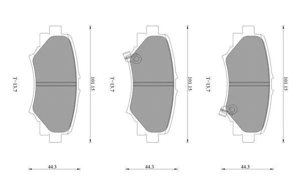 Brake Pad Set, disc brake (0 986 T11 030)
