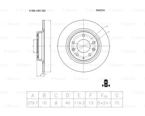 Brake Disc (0 986 AB5 565)