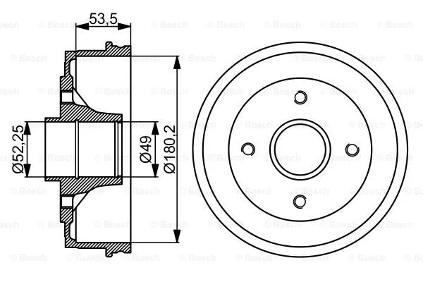Brake Drum (0 986 477 061)
