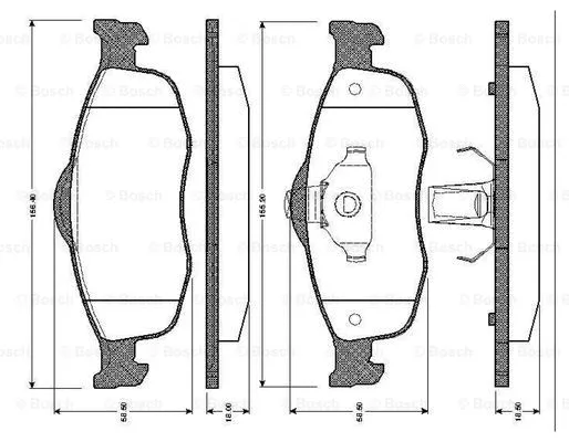 Brake Pad Set, disc brake (0 986 TB2 240)