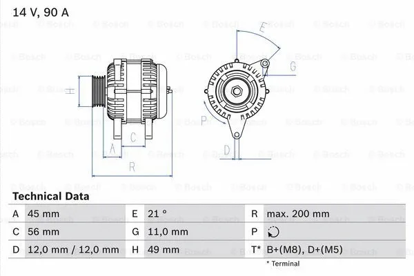 Alternator (0 986 046 090)