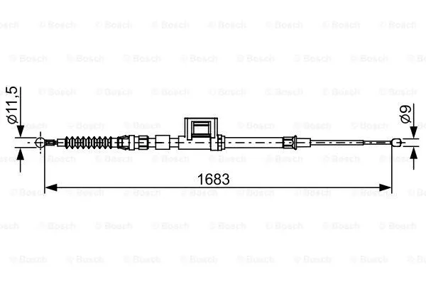 Cable Pull, parking brake (1 987 482 645)