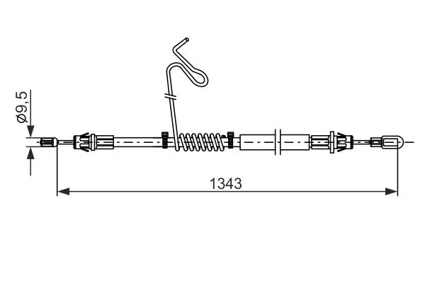 Cable Pull, parking brake (1 987 482 883)