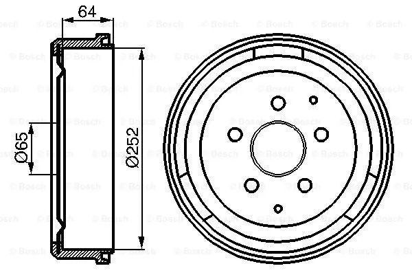 Brake Drum (0 986 477 033)