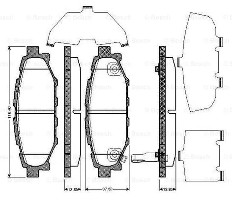 Brake Pad Set, disc brake (0 986 TB2 894)