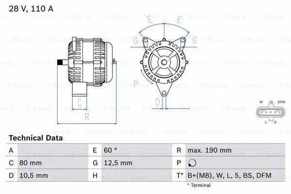 Alternator (0 986 046 590)