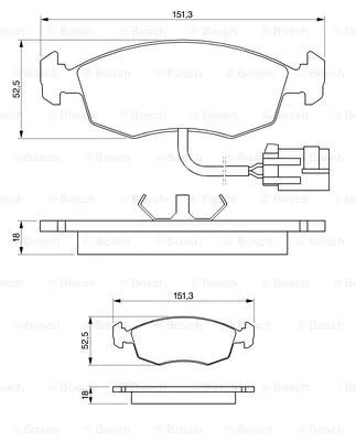 Brake Pad Set, disc brake (0 986 424 237)