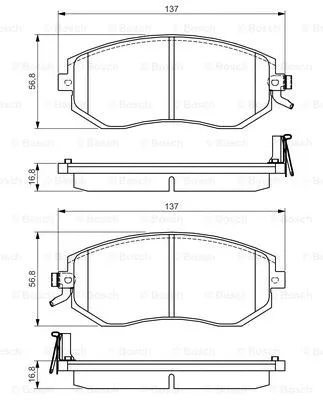 Brake Pad Set, disc brake (0 986 495 125)