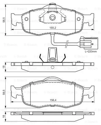 Brake Pad Set, disc brake (0 986 495 028)