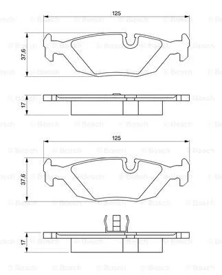 Brake Pad Set, disc brake (0 986 461 111)