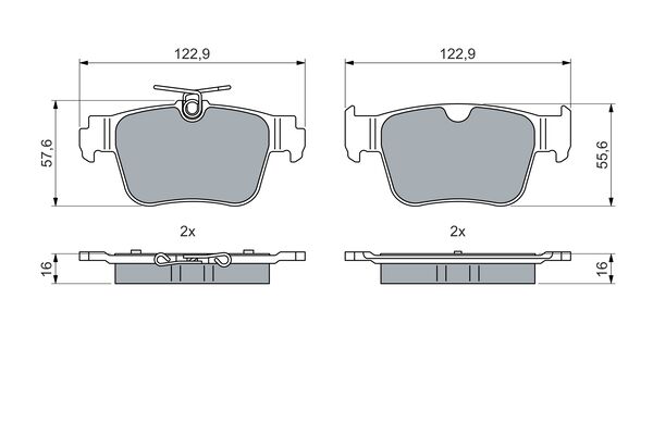 Brake Pad Set, disc brake (0 986 460 074)