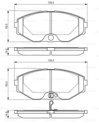 Brake Pad Set, disc brake (0 986 495 147)