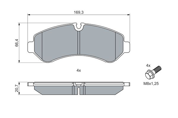 Brake Pad Set, disc brake (0 986 460 013)