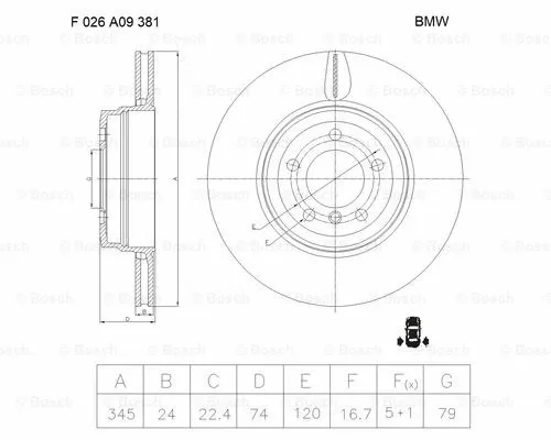Brake Disc (F 026 A09 381)