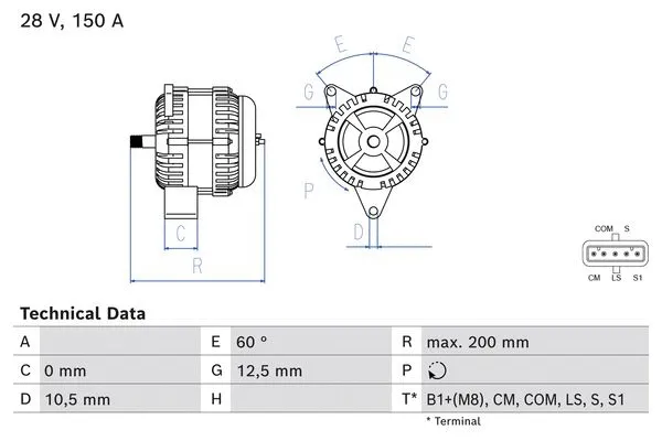 Alternator (0 986 085 300)