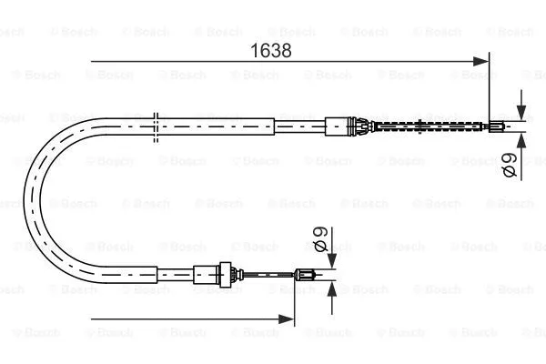 Cable Pull, parking brake (1 987 477 586)