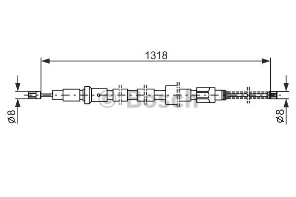 Cable Pull, parking brake (1 987 482 244)
