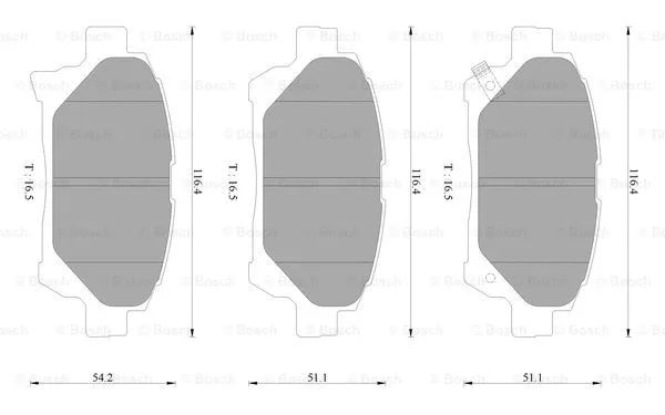 Brake Pad Set, disc brake (0 986 AB2 503)
