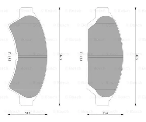 Brake Pad Set, disc brake (0 986 AB2 203)