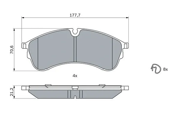 Brake Pad Set, disc brake (0 986 424 930)