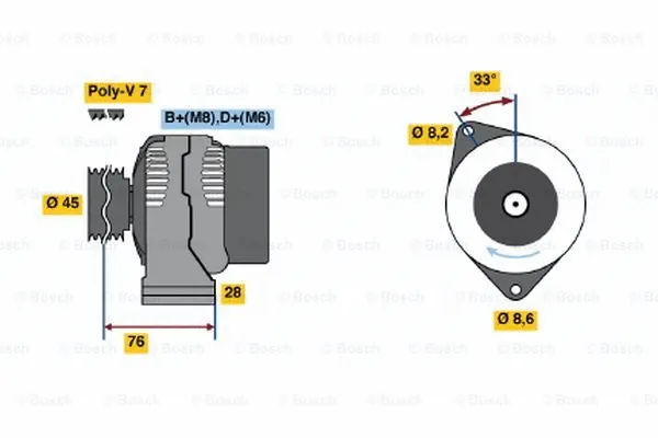 Alternator (0 123 214 002)