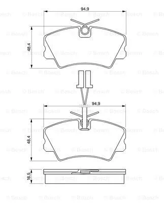 Brake Pad Set, disc brake (0 986 424 173)