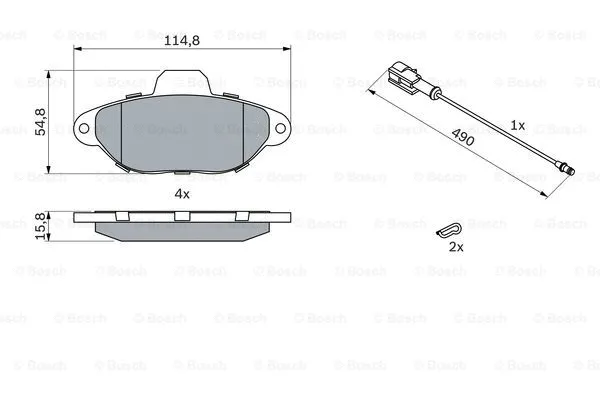 Brake Pad Set, disc brake (0 986 424 379)