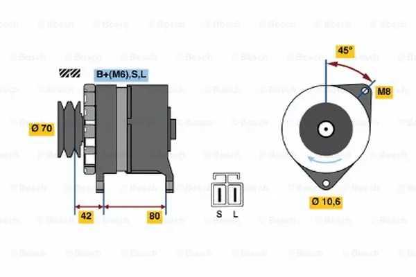 Alternator (0 986 035 331)