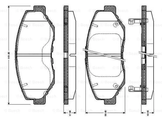 Brake Pad Set, disc brake (0 986 TB2 427)