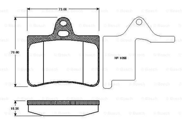 Brake Pad Set, disc brake (0 986 TB2 400)